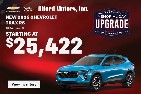 Save on a new 2026 Chevy Trax