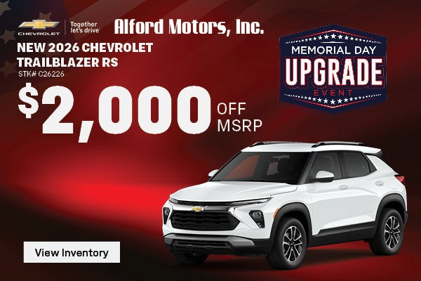 Save on a new 2026 Chevy Trailblazer