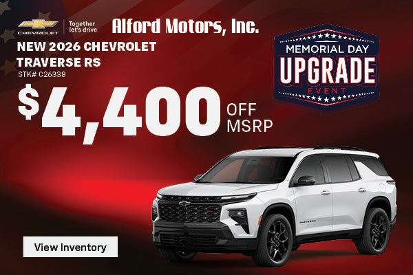 Save on a new 2026 Chevy Traverse