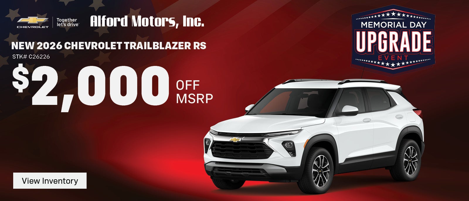 Save on a new 2026 Chevy Trailblazer