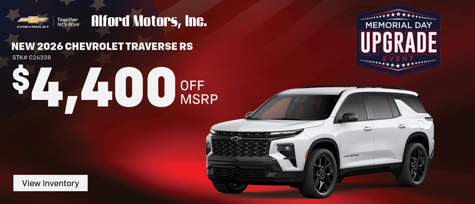 Save on a new 2026 Chevy Traverse