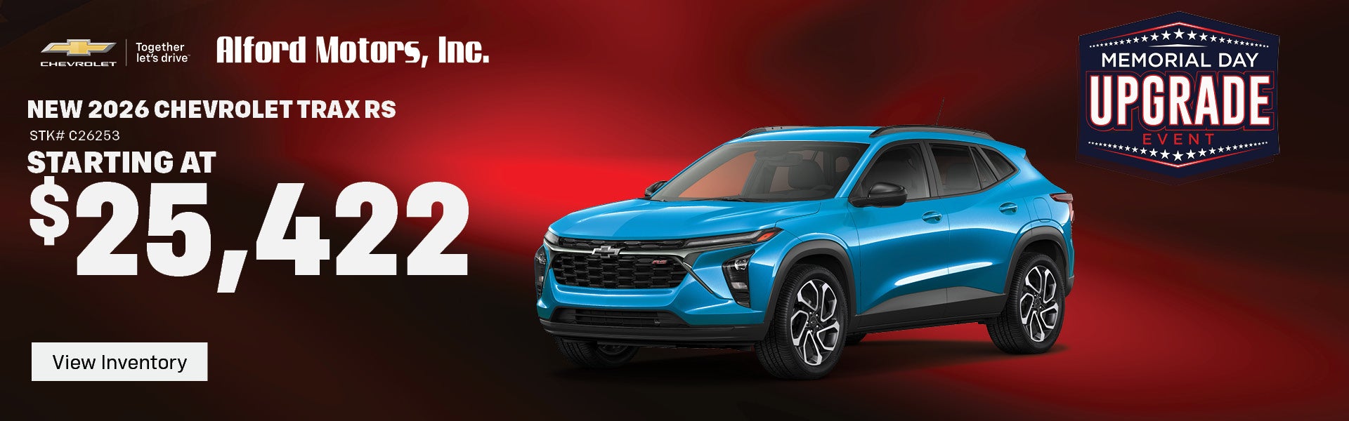 Save on a new 2026 Chevy Trax