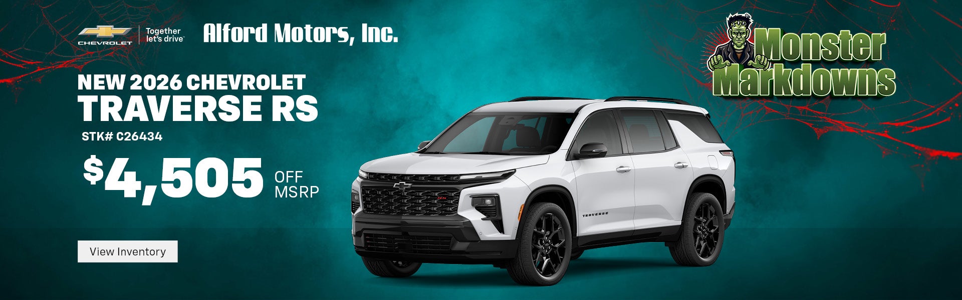 New 2026 Chevrolet Traverse RS