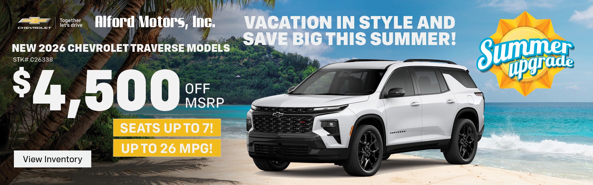VACATION IN STYLE AND SAVE BIG THIS SUMMER!