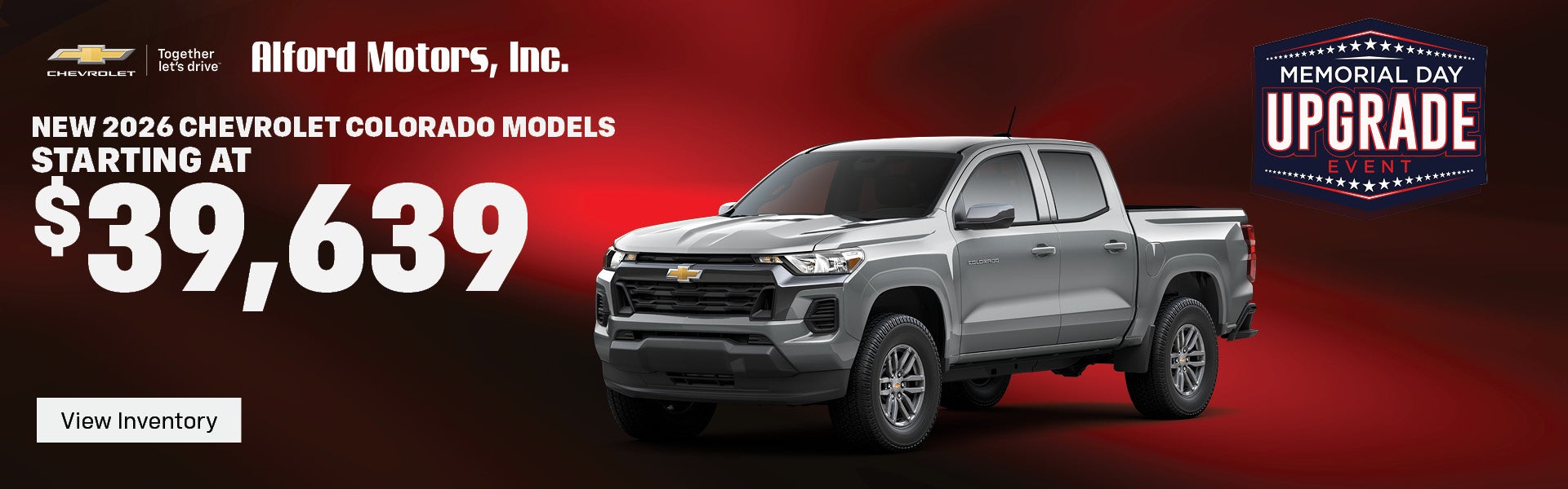 Save on a new 2026 Chevy Colorado